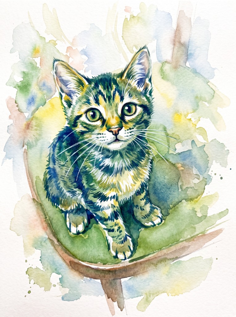 Milo's Watercolor Portrait